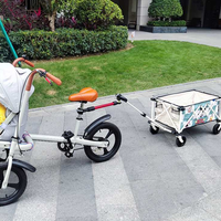 Bicycle Trailer Rod Sturdy Multifunctional Accessories Attachment Nylon 360° Rotate Hitch Part Bike Trailer Coupler Adapter