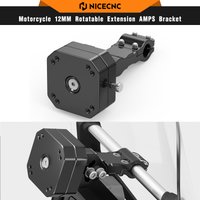 NICECNC For BMW R1300GS R1300GSA 12MM Rotatable Extension AMPS Bracket Navigation GPS Mount For Yamaha Tenere 700 T700 XTZ700