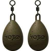 Carp Fishing Round Lead Weights with Hand Feel Coating, 2PCS Set Durable Anti Corrosion Coated Fishing Tackle for Carp Angling