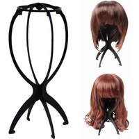 Wig Stand Plastic Base Collapsible Design Odorless for Salon Home Use Travel Storage Wig Care Shape Maintenance
