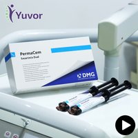 PermaCem Smartmix Dual Dental Luting Cement 1g Automatic Mixing Syringe for Ceramic Metal Composite Restorations