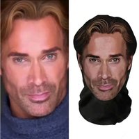 Dali Wang Fitness Cosplay Funny Face Breathable Headgear Live Streaming Props Funny Cycling Equipment for Going Out