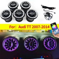 256 Colours LED Air Vents For Audi TT 2007-2014 APP Control Car AC Conditioner Turbo Outlet Decoration Lamp Ambient light Refit