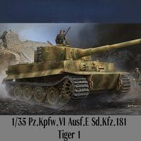 TRUMPETER 1/35 German Tiger 1 Tank w/Zimmerit Plastic Assembly Puzzle Model