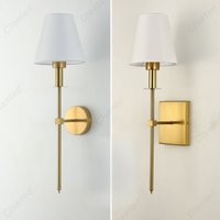 LED Fabric Lampshade E27 Wall Lamp Indoor Bedroom Bedside Lamp Hotel Living Room Corridor Decoration Lighting Fixture