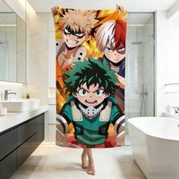 1pc My Hero Academia Oversized Deku Bakugo Todoroki Beach Towel Microfiber Quick Dry Sand Free Gym Sports Towel For Outdoor