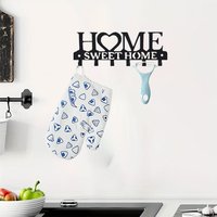 1pc Key Holder for Wall Mount Sweet Home Organizer Decorative, Metal Hanger for Front Door, Bedroom, Car,Aesthetic Room Decor