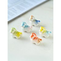 Ceramic Chopsticks Pillow Cartoon Chinese Zodiac Horse Chopstick Rest Home Decoration Chopsticks Chopsticks Holder Spoon Holder