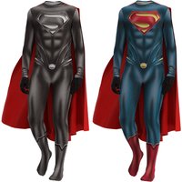 Adult Super Hero Muscle Chest Cosplay Costumes Halloween Men's Deluxe Superhero Costume Cosplay Bodysuit Jumpsuit Zentai Onesie