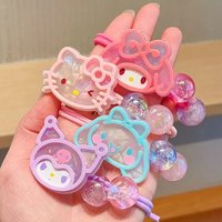 Sanrio Kuromi My Melody Rubber Band Hair Kawaii Baby Braid Hair Band Girls Headband High Elasticity and Durability