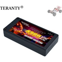 Upgrade TERANTY 2S Lipo Battery 7.6V 4200mAh 120C, Compatible 1/10 Drift Car Remote Control Climbing Car Hard Shell Battery