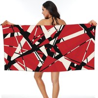 EVH authentic stripes Van Halen (red) Beach Towel Soft Microfiber Quick Dry Absorbent Quick Towels For Yoga