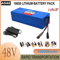 48V 100000mAh lithium battery pack 100% original 18650 13S5P suitable for 2000W Citycoco scooter