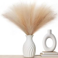 30 Pcs Faux Pampas Grass Fluffy Reed Bouquet Boho Decor Party Room Home Wedding Decoration Flower Arrangement Artificial Flowers
