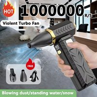 New 1000000RPM Violent Fan Super Powerful Air Blower Vacuum Blowing Suction Led Lighting 6-Speed Regulation Brushless Turbo 2026