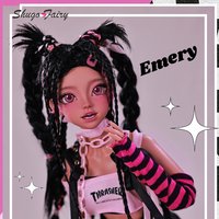 ShugaFairy Emery Bjd Doll 1/4 Lolita Pink Rock Rivet Style Y2K Dreadlocks Ball Jointed Dolls for Fullset Option
