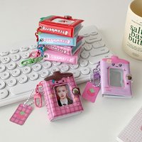 32Pockets 1/2Inch Picture Storage Case Kpop Card Binder Photo Album Keychain Cute Cartoon Name Card Book Photocard Holder