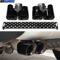 For Land Rover Defender 90 110 2020-2024 Rear Exhaust Tailpipe System Upgrade Quad Square Stainless Steel Shaped Muffler