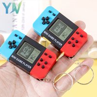 Mini Retro Tetris Game Console Keychain Classic Handheld Video Game Player with Key Ring Portable Pocket Toy for Adults Kids