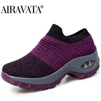 Frauen Casual Schuhe Chunky Turnschuhe Plattform Wanderschuhe Mode Knited Casual Loafers Größe 35-42