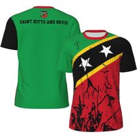 AliExpress Sugiuchi Exclusive design Saint Kitts And Nevis Flag Grain 3D Printed Men For Running Bike Soccer Tennis Fitness tshirt Mesh T-shirt