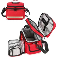 Double Layer Medical Bag Empty First Aid Bag Emergency Trauma Bag Empty, First Responder Organizer for Nurses,Home Health Care