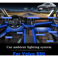 For Volvo S90 Luxury Hidden Mounting Acrylic Car Interior Ambient Lighting Strips RGB Symphony APP Control Single Color LED
