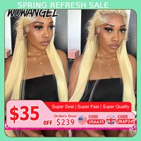 Wow Angel 613 Blonde 13X6 HD Lace Full Frontal Wigs Straight Human Hair Wigs Pre Plucked Deep Parting Brazilian Hair For Women