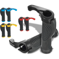 Bicycle Handlebar Grips The Cow Horn Pair Locks Bike Scooter MTB Cover Handle Bar End Non-slip Aluminum Lock