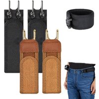 2Pcs Buckleless Belt Elastic Belt with Metal Hooks Adjustable Hook Unisex Buckle-Free Invisible Waist Belt Men Women Belt