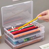 Multi-functional Transparent Pencil Case Large-capacity Storage Box Pencil Storage Case For Office School Pencil Case Stationery
