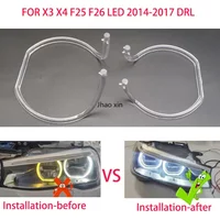 FOR BMW X3 X4 F25 F26 LED 2014-2017 Car Headlight DRL Light Guide Plate Light Tube Daytime Running Light Guide Angel Eye
