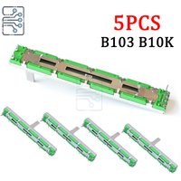 5PCS Straight Slide Liner Potentiometer Mixer Fader Variable Resistors B103 10K Ohm 75mm Dual Channel Fader for Dimming Tuning