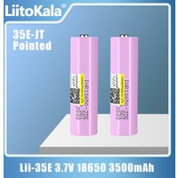 LiitoKala INR18650 35E Pointed 3.7V 18650 3500mAh Lithium Rechargeable Battery 25A Discharge Electrical Tools Flashlight Battery