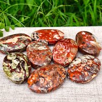 1pc Money Agate Crystal Palm Stone - Golden-Yellow to Brownish-Golden Gradient, Bohemian Style Home Decor, Perfect Holiday Gift
