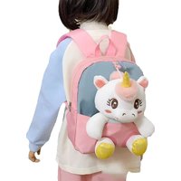 Plush 3D Unicorn Backpack for Girls Kids Children SchoolBag Cute Cartoon School Bags Kindergarten Preschool Baby Shoulder Bag