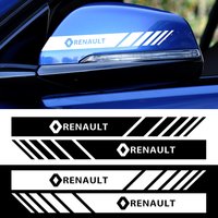 2pcs Car Vinyl Stripe Rearview Mirror Decal Strips Auto Side Body Accessories For Renault DACIA Fluence Scenic Duster Clio Teizy