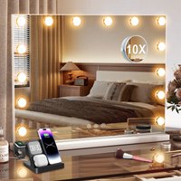 Miroir de maquillage de vanité de miroir de Hollywood de royaume-uni avec le miroir de coiffeuse de LED de lumières