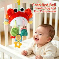 Baby Toys Crab Baby Bottle Bed Hanging Drawstring Music Rattles Teether Stroller Cheer Bedbell Pendant can be Nibbled Gift