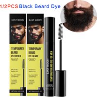1/2PCS Black Beard Dye for Men Male Moustache Filler Waterproof Shaping Portable Pernmanent Coloring Beard Dyeing Pen