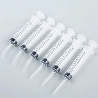 3/6Pcs Multi-purpose Syringe Curved Tip/Straight Tip No Needle 12ml Syringes For Liquid Transparent Plastic Liquid Dispensing