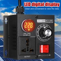 AC220V 5000W Stepless Voltage Regulator Portable Variable Monophase Voltage Controller Temperature Speed Light Adjuster