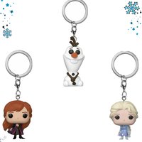HOT Pocket Figure Keychain Princess Anna Elsa Olaf Collection Toys for Children with Box