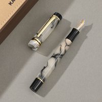 Kaigelu 316 Acrylic Fountain Pen F Nib Blue Brown White Marble Amber Pattern Ink Pen Writing Gift For Students Office Business