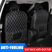 Tapis Anti-coup de pied de voiture en cuir PU, 1 pièce, housse de protection arrière de siège de voiture pour enfants, coussin Anti-salissure, accessoires de voiture