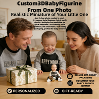 Custom 3D Children's Resin Figure from a Photo, Baby Growth Keepsake Ornament, Birthday Gift and Precious Childhood Souvenir