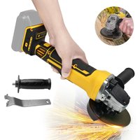 Akumulatorowa szlifierka kątowa kompatybilna z akumulatorami Dewalt 18V-21V, 125MM 10000RPM Bezszczotkowy zestaw szlifierki kątowej z uchwytem pomocniczym do cięcia, szlifowania, polerowania, usuwania
