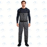 Fly fishing wading pant for Men 3-layer Breathable With Neoprene Socks Light Weight 100% Waterproof