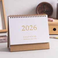 2026 Mini Desk Calendar Simple Creative Desktop Ornaments Calendar Plan Punch Card Calendar Notepad Calendar Anniversary Gift