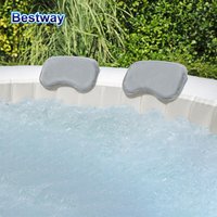 Bestway 60316 2PCS/1Per Grey SaluSpa Padded Pillows spa Replacement, Portable spa comfort cushion for patio, home, spa supplies